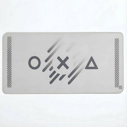 Geometrische Retro Muismat – Wit