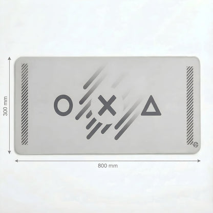 Geometrische Retro Muismat – Wit