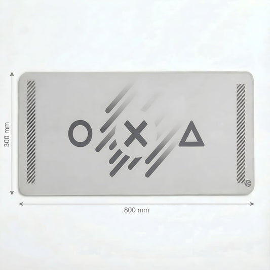 Geometrische Retro Muismat – Wit