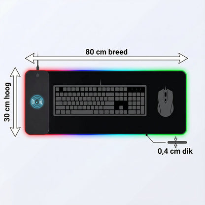 RGB Wireless Charging muismat