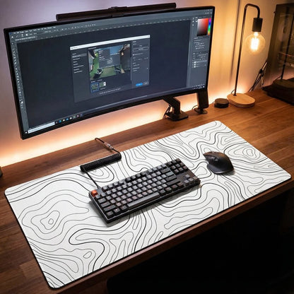 White Topographic muismat