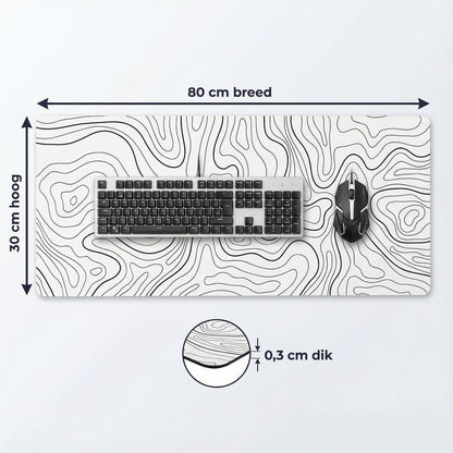 White Topographic muismat